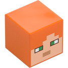 LEGO Oranje Vierkant Minifiguur Hoofd met Alex Gezicht (24018 / 28280)