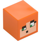 LEGO Orange Fyrkant Minifigur Huvud med Alex Ansikte med Ögon Looking Höger (19729 / 106286)