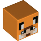 LEGO Orange Platz Minifigure Kopf mit Fox Gesicht (1007 / 19729)