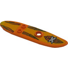 LEGO Orange Surfboard with Island Xtreme Stunts Logo Sticker (6075)