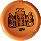 LEGO Orange Technic Bionicle Arme Throwing Disc avec 199 (Disk of Time) (32533)
