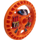 LEGO Orange Technic Disk 5 x 5 mit Dynamite (32356)