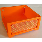 LEGO Orange Three-sided Box mit Kreuz Hatch Aufkleber (6966)