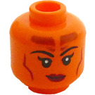 LEGO Orange Tiefling Sorcerer Femelle Tête (Clou de sécurité) (3274)