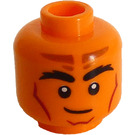 LEGO Orange Tiefling Sorcerer Male Head (Safety Stud) (3274)