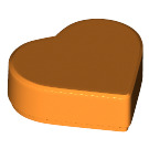 LEGO Oranje Tegel 1 x 1 Hart (5529 / 39739)