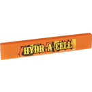 LEGO Orange Tile 1 x 6 with 'HYDR-A-CELL' Sticker (6636)