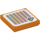 LEGO Orange Tuile 2 x 2 avec Chat Goomba Scanner Code avec rainure (3068 / 100610)