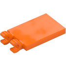 LEGO Orange Fliese 2 x 3 mit Horizontal Clips (Dick geöffnete O-Clips) (30350 / 65886)