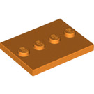 LEGO Orange Tile 3 x 4 with Four Studs (17836 / 88646)