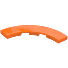 LEGO Orange Tile 4 x 4 Curved Corner with Cutouts (3477 / 27507)