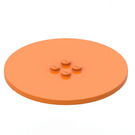 LEGO Orange Fliese 8 x 8 Runden mit 2 x 2 Center Bolzen (6177)