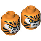 LEGO Orange Tormak Minifigure Head (Recessed Solid Stud) (3626 / 17613)