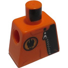 LEGO Orange Torso ohne Arme mit Augen im Feuer und Zipper Deko (973)