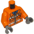 LEGO orange Town Bygningsarbejder Torso (973 / 73403)