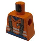 LEGO orange Town Torso uden arme (973)