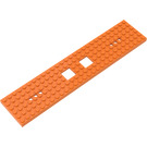 LEGO Orange Zugbasis 6 x 28 mit 6 Löchern und zwei 2 x 2 Ausschnitten (92339)