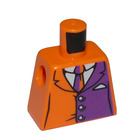 LEGO Naranja Two-Cara con Naranja y Morado Traje Torso sin brazos (973)