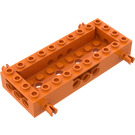 LEGO Oranje Wagon Onderzijde 4 x 10 x 1.3 met Kant Pins (30643)