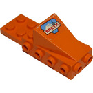 LEGO Orange Wedge 2 x 3 with Brick 2 x 4 Side Studs and Plate 2 x 2 with Arctic Logo Sticker (2336)