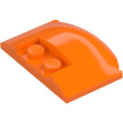 LEGO Oranje Wig 3 x 4 x 0.7 met Recess (93604)