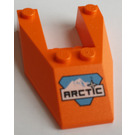 LEGO Orange Coin 6 x 4 Coupé avec Arctic logo sans encoches pour tenons (6153)