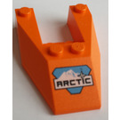 LEGO Arancione Cuneo 6 x 4 Ritaglio con Artico logo senza intagli per bottoncini (6153 / 83448)