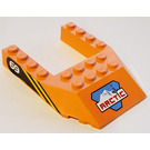 LEGO Oranje Wig 6 x 8 met Uitsparing met Arctic logo en 69 Sticker (32084)