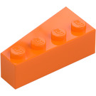 LEGO Orange Keil Stein 2 x 4 Rechts (41767)