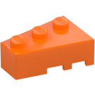 LEGO Orange Kil Kloss 3 x 2 Vänster (6565)