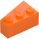 LEGO oranžová Klín Kostka 3 x 2 Pravá (6564)