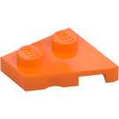 LEGO Oranje Wig Plaat 2 x 2 Vleugel Links (24299)