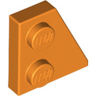 LEGO Orange Coin assiette 2 x 2 Aile Droite (24307)