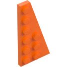 LEGO Orange Pièce de monnaie assiette 3 x 6 Aile Droite (54383)