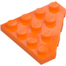 LEGO Oranje Wig Plaat 4 x 4 Hoek (30503)