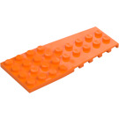 LEGO Orange Wedge Plate 4 x 9 Wing with Stud Notches (14181)