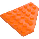 LEGO Oransje Kile Plate 6 x 6 Hjørne (6106)