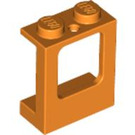 LEGO Oranje Venster Kader 1 x 2 x 2 met 2 gaten in Onderzijde (2377)