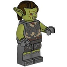 LEGO Orc (Grün) mit Rüstung mit Fell Minifigur