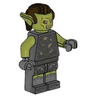 LEGO Orc (Grün) mit Rüstung mit Stacheln Minifigur