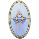 LEGO Oval Shield with Gold Frame with Pink Areas (19639 / 94413)