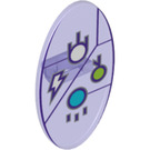 LEGO Oval Schild met Lightning en Electricity Symbols (23725 / 34943)