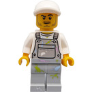 LEGO Painter met Wit Pet Minifiguur