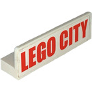 LEGO Panneau 1 x 4 avec Coins arrondis avec 'LEGO CITY' Autocollant (15207)