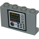 LEGO Panel 1 x 4 x 2 with Healh Monitor Sticker (14718)