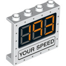 LEGO Płyta 1 x 4 x 3 z '193 YOUR SPEED' z bocznymi wspornikami, pustymi kołkami (33641 / 60581)