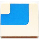 LEGO Paneel 1 x 4 x 3 met Blauw Stripe zonder zijsteunen, volle noppen (4215)