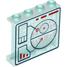 LEGO Paneel 1 x 4 x 3 mit Death Stern plans mit Seitenstützen, Hohlnoppen (35323 / 47260)