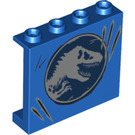 LEGO Panel 1 x 4 x 3 mit Dinosaurier sign mit Seitenstützen, Hohlbolzen (35323 / 38151)