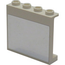LEGO Panel 1 x 4 x 3 with Mirror Sticker with Side Supports, Hollow Studs (60581)